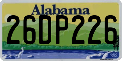 AL license plate 26DP226