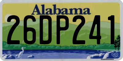 AL license plate 26DP241