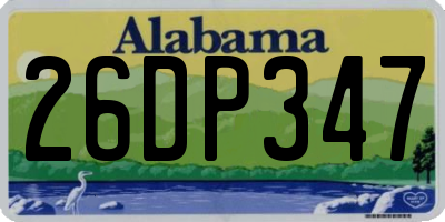 AL license plate 26DP347