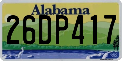 AL license plate 26DP417