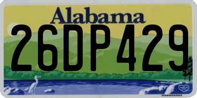 AL license plate 26DP429