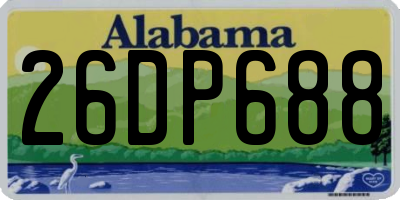 AL license plate 26DP688