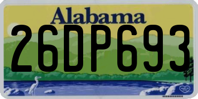 AL license plate 26DP693
