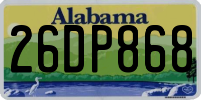 AL license plate 26DP868