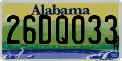 AL license plate 26DQ033