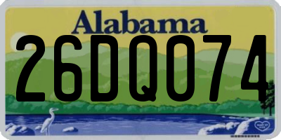 AL license plate 26DQ074
