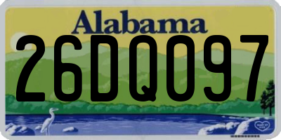 AL license plate 26DQ097
