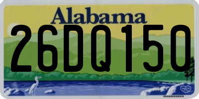AL license plate 26DQ150