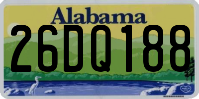 AL license plate 26DQ188