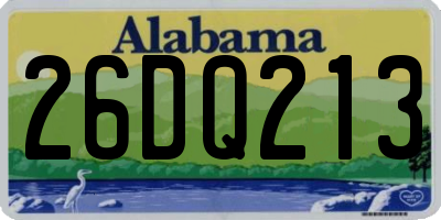 AL license plate 26DQ213