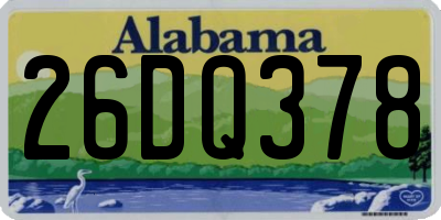 AL license plate 26DQ378
