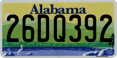 AL license plate 26DQ392