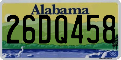 AL license plate 26DQ458