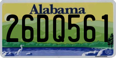 AL license plate 26DQ561