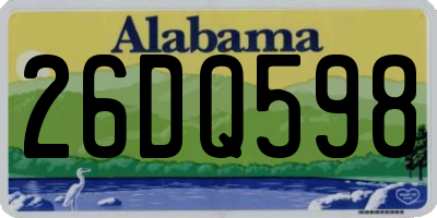 AL license plate 26DQ598