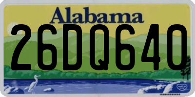 AL license plate 26DQ640