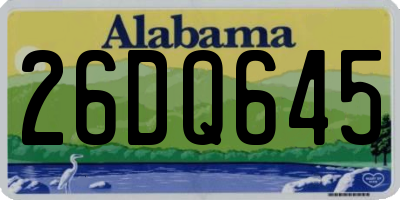 AL license plate 26DQ645