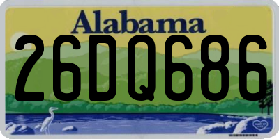 AL license plate 26DQ686