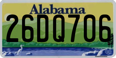 AL license plate 26DQ706