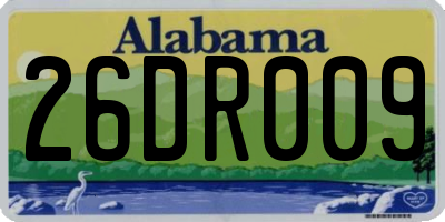 AL license plate 26DR009