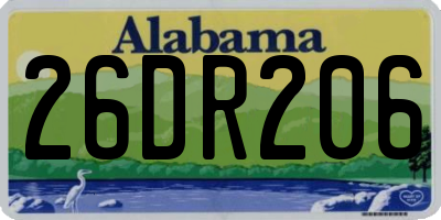 AL license plate 26DR206