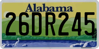 AL license plate 26DR245