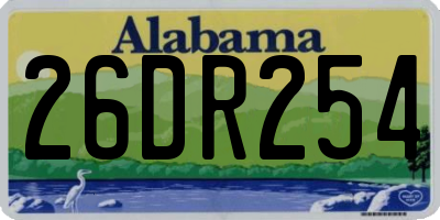 AL license plate 26DR254