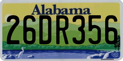 AL license plate 26DR356