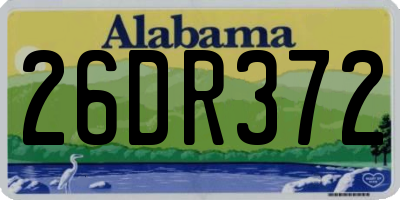 AL license plate 26DR372