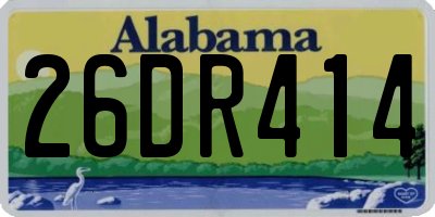 AL license plate 26DR414