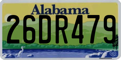 AL license plate 26DR479