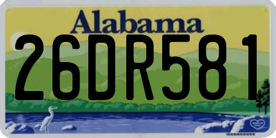 AL license plate 26DR581