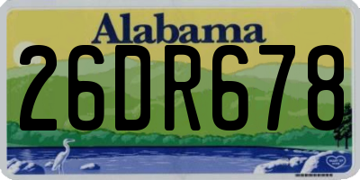 AL license plate 26DR678