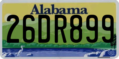AL license plate 26DR899