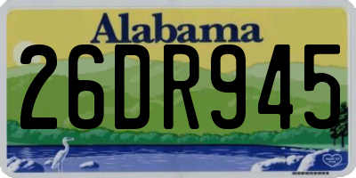 AL license plate 26DR945