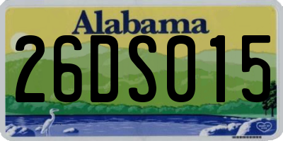 AL license plate 26DS015