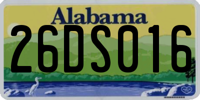 AL license plate 26DS016