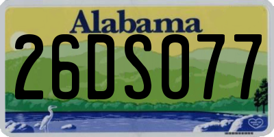 AL license plate 26DS077
