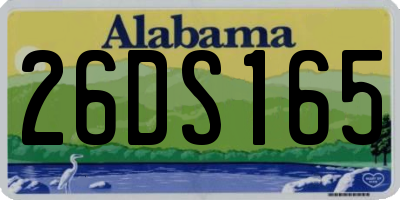 AL license plate 26DS165