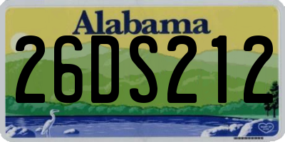 AL license plate 26DS212