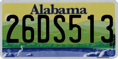 AL license plate 26DS513