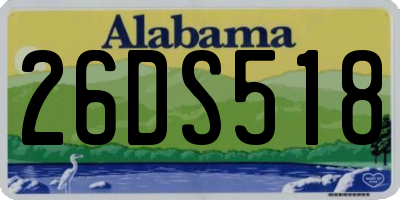 AL license plate 26DS518