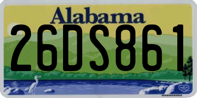 AL license plate 26DS861