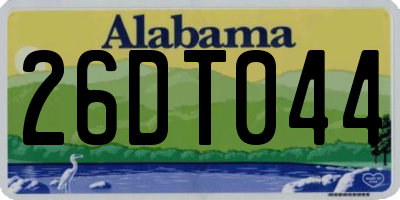 AL license plate 26DT044