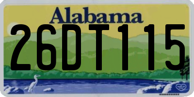 AL license plate 26DT115