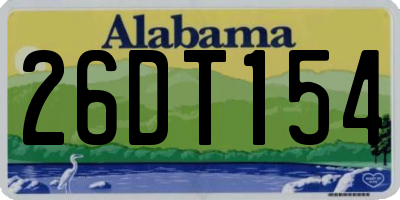 AL license plate 26DT154