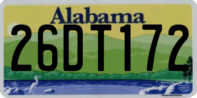 AL license plate 26DT172