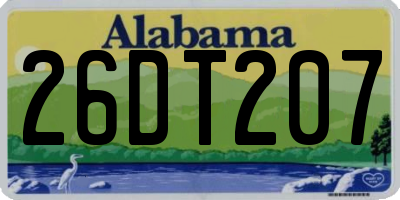 AL license plate 26DT207