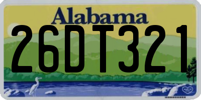 AL license plate 26DT321