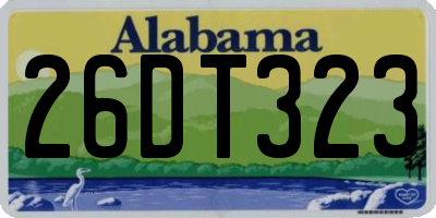 AL license plate 26DT323